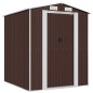 vidaXL Capanno da Giardino Marrone Scuro 192x191x223cm Acciaio Zincato vidaXL Capanno da Giardino Marrone Scuro 192x191x223cm Acciaio Zincato