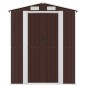 vidaXL Capanno da Giardino Marrone Scuro 192x191x223cm Acciaio Zincato vidaXL Capanno da Giardino Marrone Scuro 192x191x223cm Acciaio Zincato