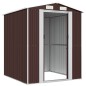 vidaXL Capanno da Giardino Marrone Scuro 192x191x223cm Acciaio Zincato vidaXL Capanno da Giardino Marrone Scuro 192x191x223cm Acciaio Zincato