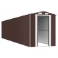 vidaXL Capanno da Giardino Marrone Scuro 192x938x223cm Acciaio Zincato vidaXL Capanno da Giardino Marrone Scuro 192x938x223cm Acciaio Zincato