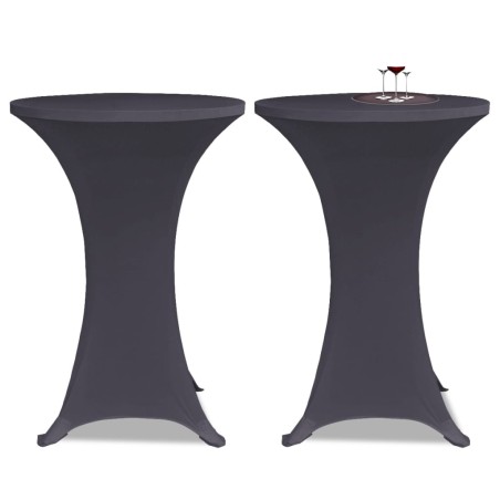 vidaXL Coperture Elastiche per Tavoli 4 pz 60 cm Antracite