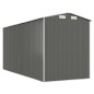 Capanno da Giardino Grigio Chiaro 192x440x223cm Acciaio Zincato