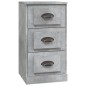 Credenze 3 pz Grigio Cemento in Legno Multistrato Credenze 3 pz Grigio Cemento in Legno Multistrato