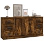 Credenze 3 pz Rovere Fumo in Legno Multistrato Credenze 3 pz Rovere Fumo in Legno Multistrato
