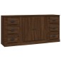 Credenze 3 pz Rovere Marrone in Legno Multistrato Credenze 3 pz Rovere Marrone in Legno Multistrato