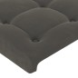 Testiere 4 pz Grigio Scuro 72x5x78/88 cm in Velluto