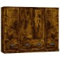 Credenze 3 pz Rovere Fumo in Legno Multistrato Credenze 3 pz Rovere Fumo in Legno Multistrato