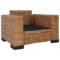 vidaXL Set Divani 2 pz con Cuscini in Rattan Naturale vidaXL Set Divani 2 pz con Cuscini in Rattan Naturale