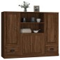 Credenze 3 pz Rovere Marrone in Legno Multistrato Credenze 3 pz Rovere Marrone in Legno Multistrato
