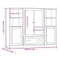 Credenze 3 pz Bianco Lucido in Legno Multistrato Credenze 3 pz Bianco Lucido in Legno Multistrato