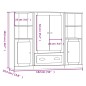 Credenze 3 pz Rovere Marrone in Legno Multistrato Credenze 3 pz Rovere Marrone in Legno Multistrato