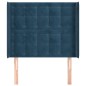 Testiera ad Orecchio Blu Scuro 103x16x118/128 cm in Velluto Testiera ad Orecchio Blu Scuro 103x16x118/128 cm in Velluto