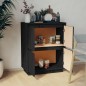 Credenza Nera 60x34x75 cm in Legno Massello di Pino Credenza Nera 60x34x75 cm in Legno Massello di Pino