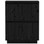 Credenza Nera 60x34x75 cm in Legno Massello di Pino Credenza Nera 60x34x75 cm in Legno Massello di Pino