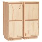 Credenze 2 pz 31,5x34x75 cm in Legno Massello di Pino Credenze 2 pz 31,5x34x75 cm in Legno Massello di Pino