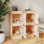 Credenze 2 pz 31,5x34x75 cm in Legno Massello di Pino Credenze 2 pz 31,5x34x75 cm in Legno Massello di Pino