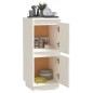 Credenza Bianca 31,5x34x75 cm in Legno Massello di Pino Credenza Bianca 31,5x34x75 cm in Legno Massello di Pino