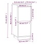 Credenza Grigia 31,5x34x75 cm in Legno Massello di Pino Credenza Grigia 31,5x34x75 cm in Legno Massello di Pino