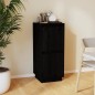 Credenze Nero 31,5x34x75 cm in Legno Massello di Pino Credenze Nero 31,5x34x75 cm in Legno Massello di Pino