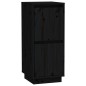 Credenze 2 pz Nero 31,5x34x75 cm in Legno Massello di Pino Credenze 2 pz Nero 31,5x34x75 cm in Legno Massello di Pino