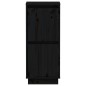 Credenze 2 pz Nero 31,5x34x75 cm in Legno Massello di Pino Credenze 2 pz Nero 31,5x34x75 cm in Legno Massello di Pino