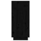 Credenze 2 pz Nero 31,5x34x75 cm in Legno Massello di Pino Credenze 2 pz Nero 31,5x34x75 cm in Legno Massello di Pino