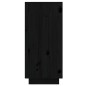 Credenza Nera 60x34x75 cm in Legno Massello di Pino Credenza Nera 60x34x75 cm in Legno Massello di Pino