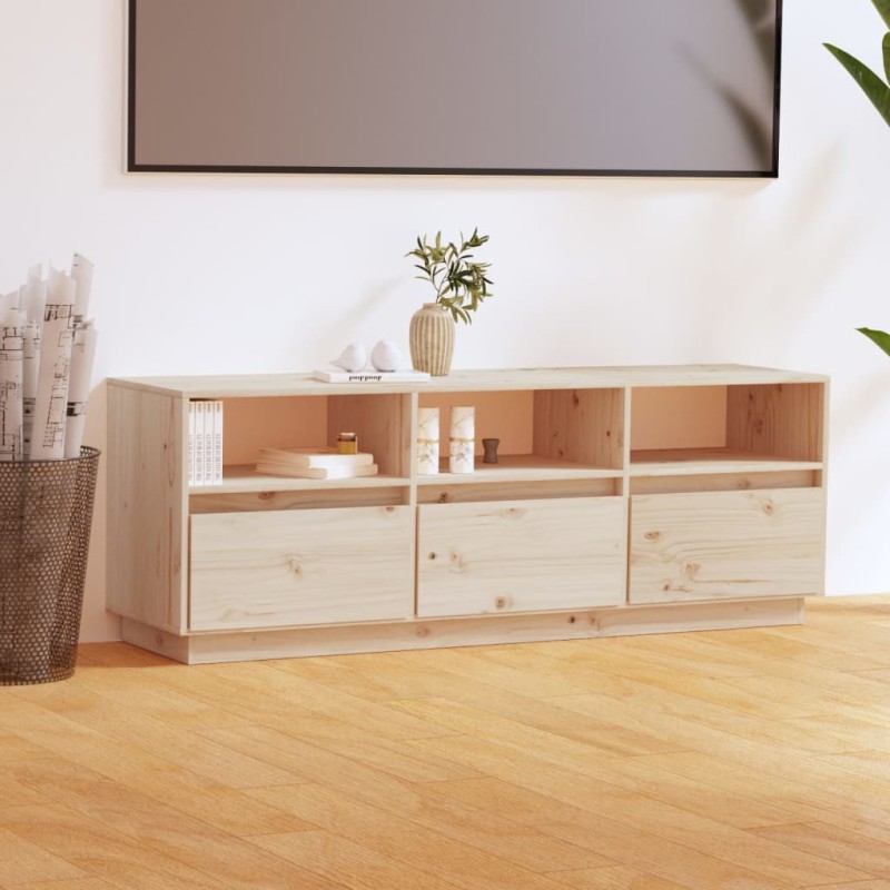 Mobile TV 140x37x50 cm in Legno Massello di Pino Mobile TV 140x37x50 cm in Legno Massello di Pino