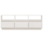 Mobile Porta TV Bianco 140x37x50 cm in Legno Massello di Pino Mobile Porta TV Bianco 140x37x50 cm in Legno Massello di Pino