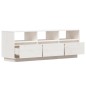 Mobile Porta TV Bianco 140x37x50 cm in Legno Massello di Pino Mobile Porta TV Bianco 140x37x50 cm in Legno Massello di Pino