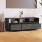 Mobile TV Grigio 140x37x50 cm in Legno Massello di Pino Mobile TV Grigio 140x37x50 cm in Legno Massello di Pino