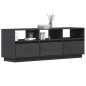 Mobile TV Grigio 140x37x50 cm in Legno Massello di Pino Mobile TV Grigio 140x37x50 cm in Legno Massello di Pino