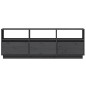 Mobile TV Grigio 140x37x50 cm in Legno Massello di Pino Mobile TV Grigio 140x37x50 cm in Legno Massello di Pino