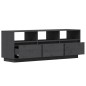 Mobile TV Grigio 140x37x50 cm in Legno Massello di Pino Mobile TV Grigio 140x37x50 cm in Legno Massello di Pino