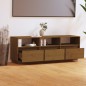 Mobile TV Marrone Miele 140x37x35 cm in Legno Massello di Pino Mobile TV Marrone Miele 140x37x35 cm in Legno Massello di Pino
