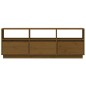 Mobile TV Marrone Miele 140x37x35 cm in Legno Massello di Pino Mobile TV Marrone Miele 140x37x35 cm in Legno Massello di Pino