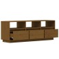 Mobile TV Marrone Miele 140x37x35 cm in Legno Massello di Pino Mobile TV Marrone Miele 140x37x35 cm in Legno Massello di Pino