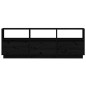 Mobile Porta TV Nero 140x37x50 cm in Legno Massello di Pino Mobile Porta TV Nero 140x37x50 cm in Legno Massello di Pino
