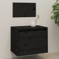 Pensile Nero 45x30x35 cm in Legno Massello di Pino Pensile Nero 45x30x35 cm in Legno Massello di Pino