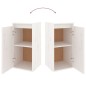 vidaXL Pensile Bianco 30x30x60 cm in Legno Massello di Pino