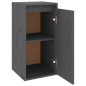 vidaXL Pensile Grigio 30x30x60 cm in Legno Massello di Pino vidaXL Pensile Grigio 30x30x60 cm in Legno Massello di Pino