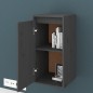Pensili 2 pz Grigi 30x30x60 cm in Legno Massello di Pino Pensili 2 pz Grigi 30x30x60 cm in Legno Massello di Pino