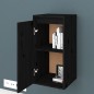 Pensile Nero 30x30x60 cm in Legno Massello di Pino Pensile Nero 30x30x60 cm in Legno Massello di Pino