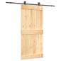 vidaXL Porta Scorrevole con Set Hardware 95x210 cm Legno Massello Pino vidaXL Porta Scorrevole con Set Hardware 95x210 cm Legno Massello Pino