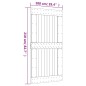 vidaXL Porta Scorrevole con Set Hardware 100x210cm Legno Massello Pino vidaXL Porta Scorrevole con Set Hardware 100x210cm Legno Massello Pino