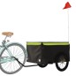 vidaXL Rimorchio da Bici Nero e Verde 45 kg in Ferro vidaXL Rimorchio da Bici Nero e Verde 45 kg in Ferro