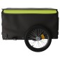 vidaXL Rimorchio da Bici Nero e Verde 45 kg in Ferro vidaXL Rimorchio da Bici Nero e Verde 45 kg in Ferro