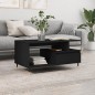 vidaXL Tavolino da Salotto Nero 90x49x45 cm in Legno Multistrato