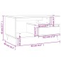 vidaXL Tavolino da Salotto Nero 90x49x45 cm in Legno Multistrato