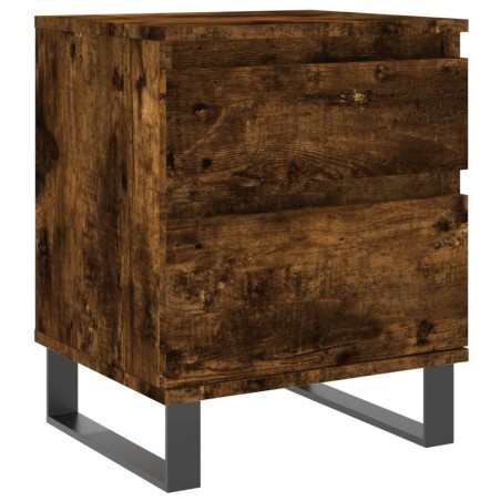vidaXL Comodino Rovere Fumo 40x35x50 cm in Legno Multistrato